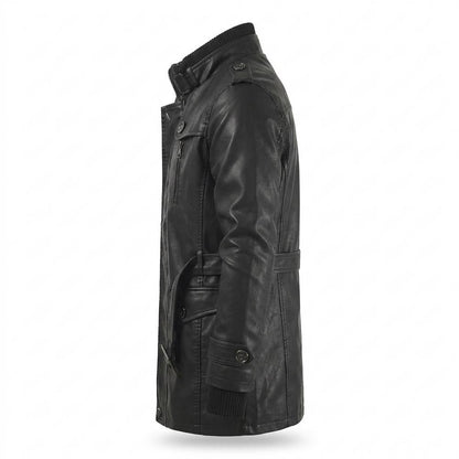 Allsaints Leather - Elvan | Lined High-Collar Coat Men