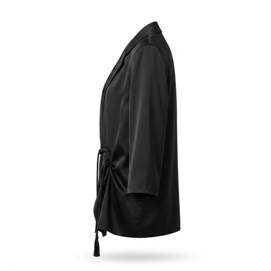 Allsaints Leather - Arsel | Drawstring Waist Satin Finish Blazer Women