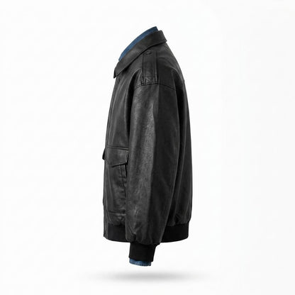 Allsaints Leather - Vaner | Zip-Up Collared Leather Jacket Men