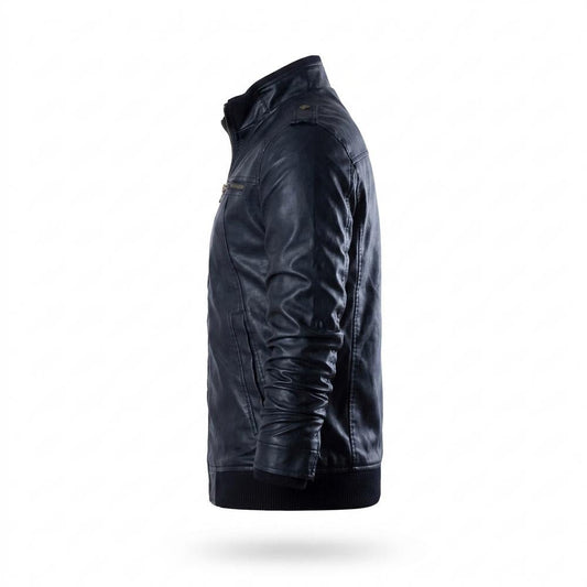 Allsaints Leather - Sebal | Zippered Fitted Leather Jacket Men