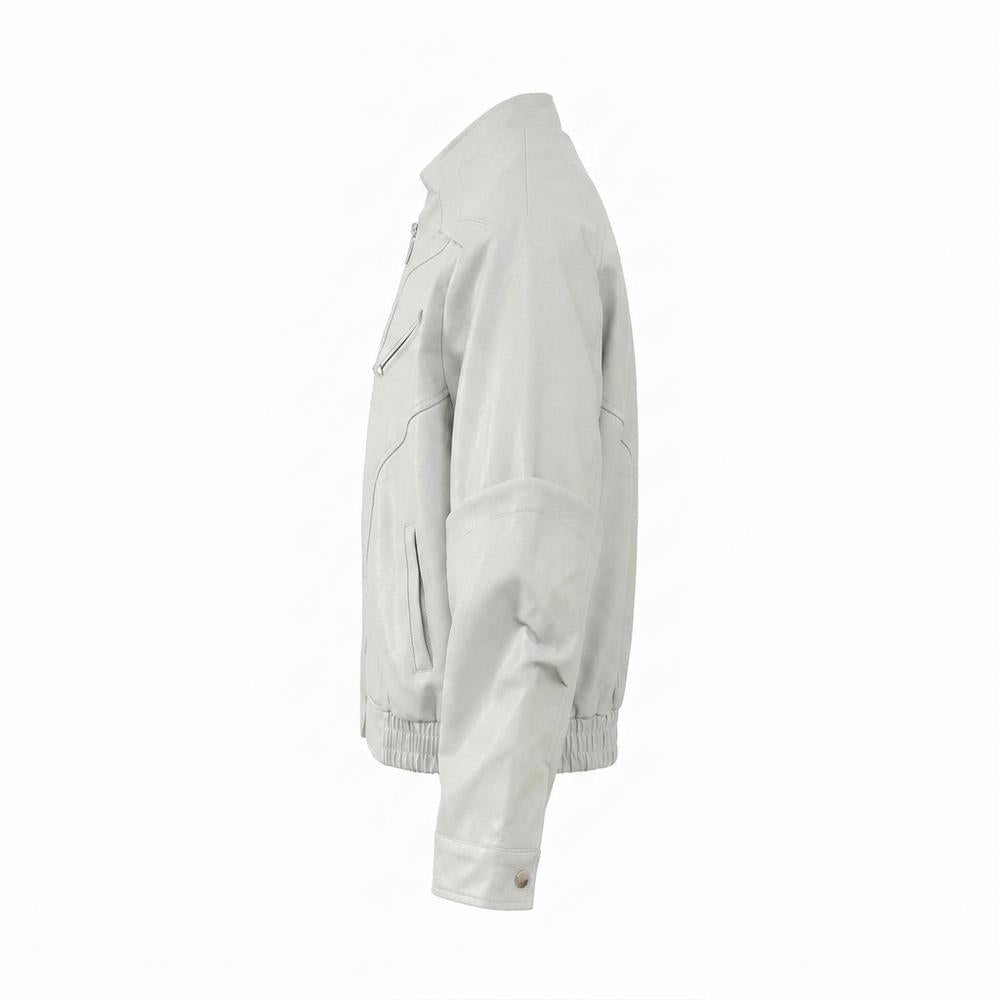 Allsaints Leather - Cabat | Structured Zip-Up Jacket Unisex