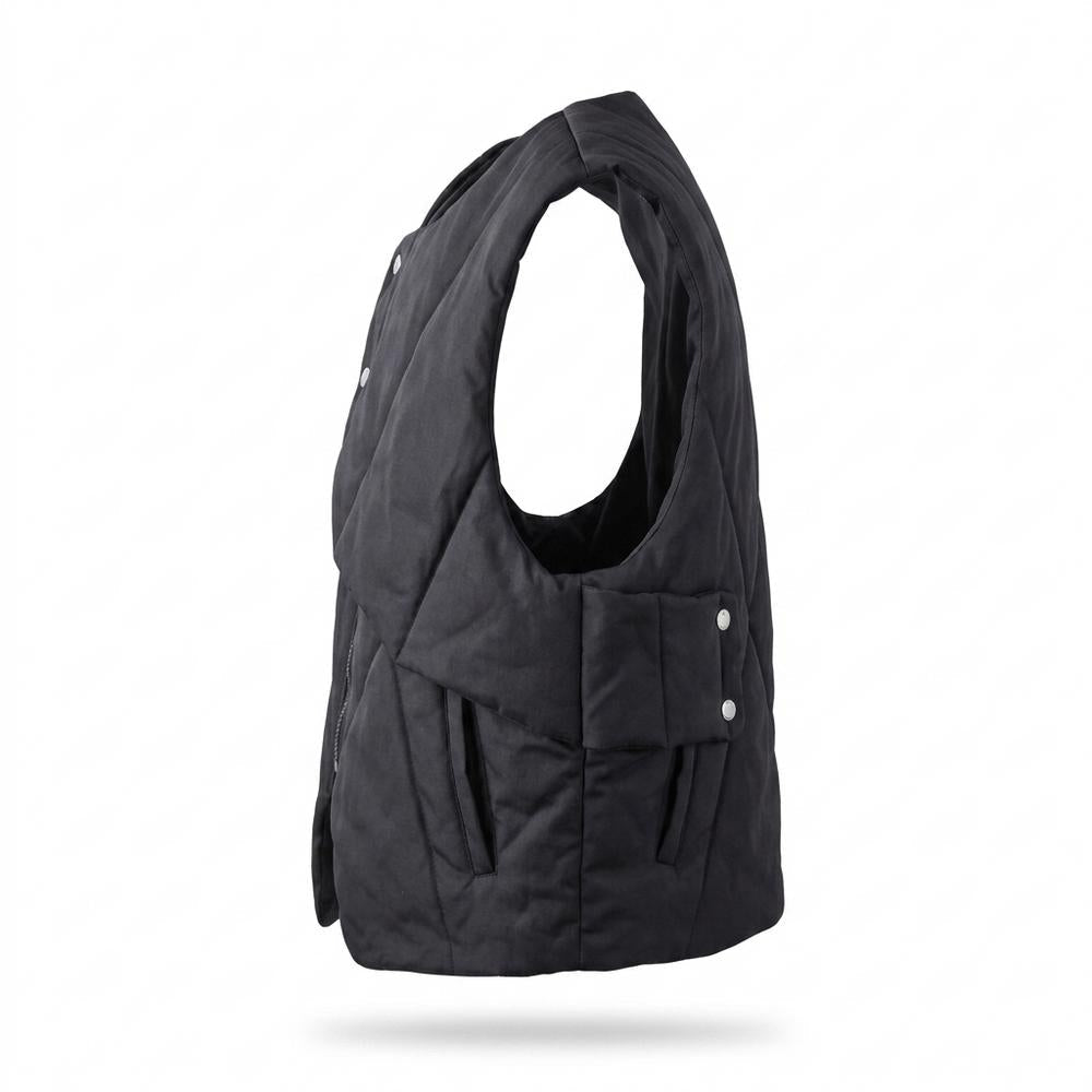 Allsaints Leather - Rarel | Quilted Asymmetrical Vest Unisex
