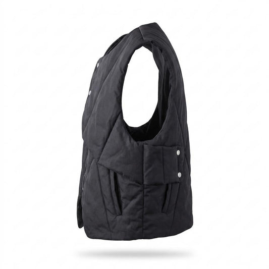 Allsaints Leather - Rarel | Quilted Asymmetrical Vest Unisex