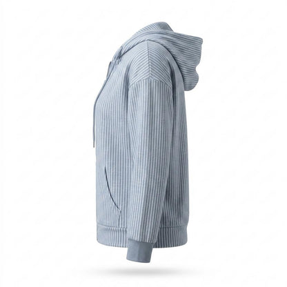 Allsaints Leather - Vamin | Striped Zip-Up Hoodie Women