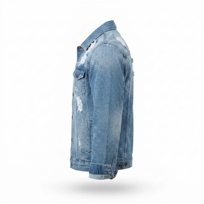 Allsaints Leather - Razan | Distressed Button-Front Denim Jacket Men