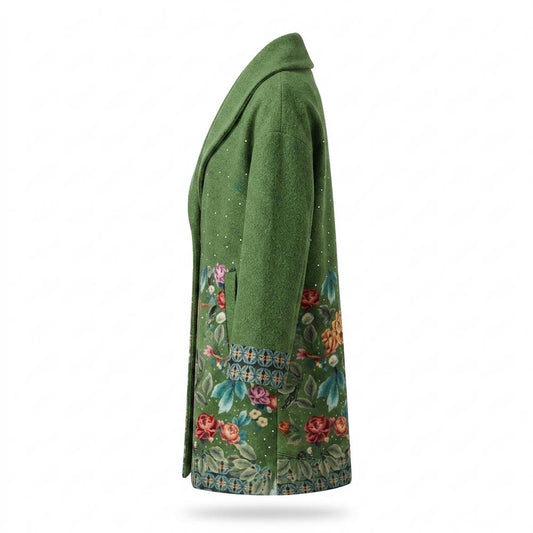 Allsaints Leather - Selin | Floral Print Open-Front Coat Women