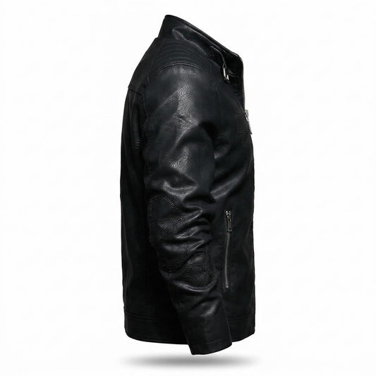 Allsaints Leather - Kesad | Quilted Embroidered Leather Jacket Men