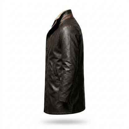 Allsaints Leather - Kemer | Lined Button-Up Coat Men