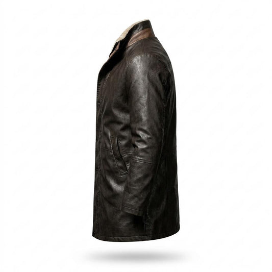 Allsaints Leather - Kemer | Lined Button-Up Coat Men