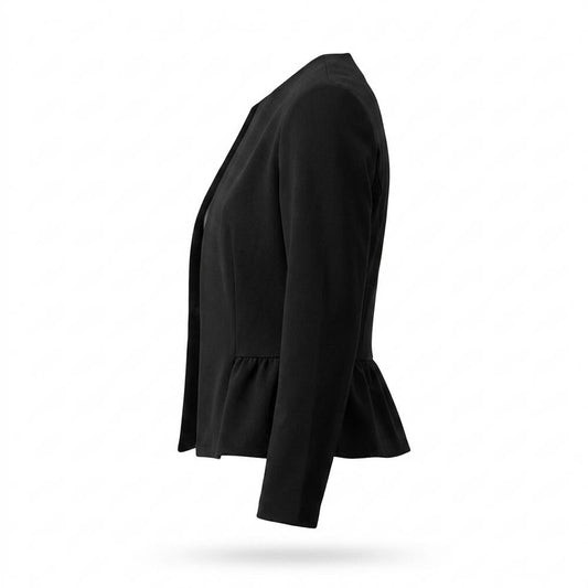Allsaints Leather - Zarel | Collarless Peplum Hem Jacket Women