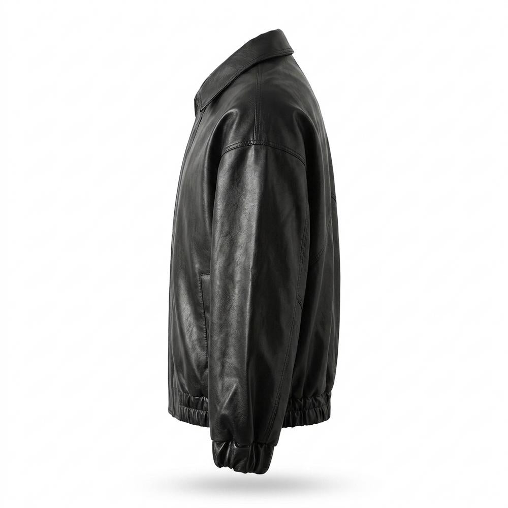Allsaints Leather - Lysan | Zip-Up Collared Leather Jacket Unisex
