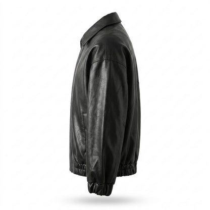 Allsaints Leather - Lysan | Zip-Up Collared Leather Jacket Unisex