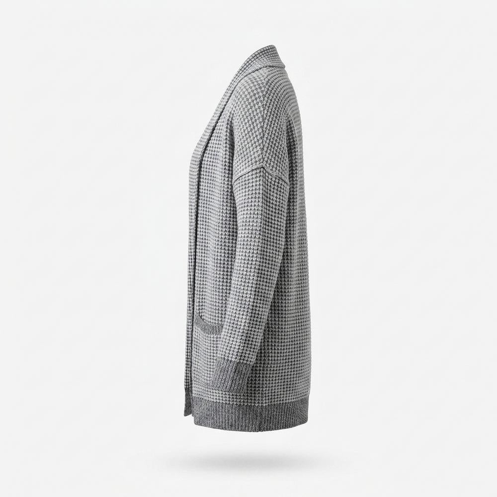 Allsaints Leather - Carev | Structured Open-Front Knit Cardigan Women