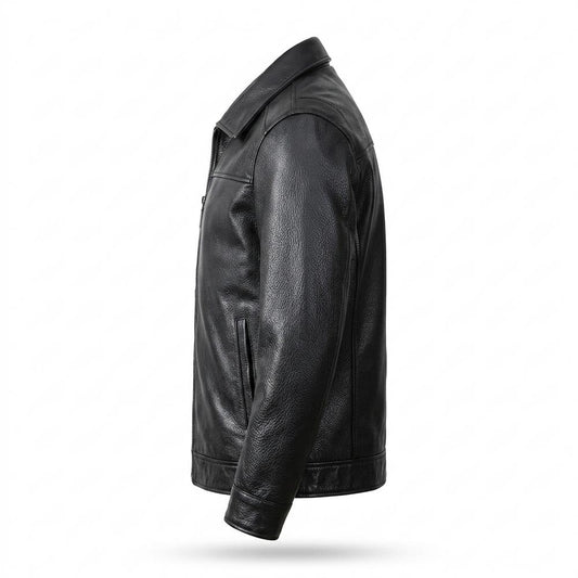 Allsaints Leather - Rezem | Grained Zip-Up Leather Jacket Men