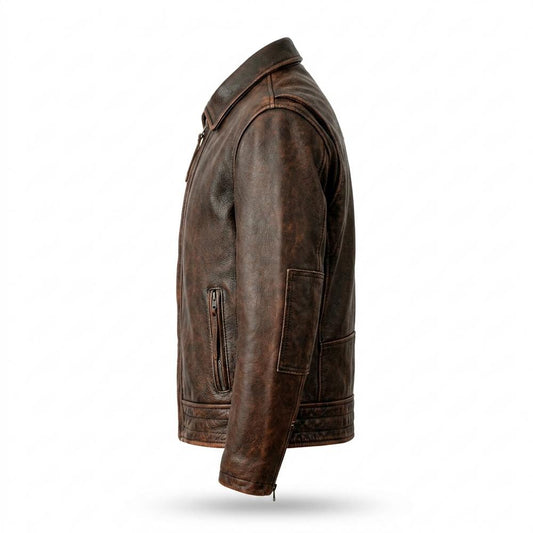 Allsaints Leather - Eobon | Grained Zip-Up Leather Jacket Men