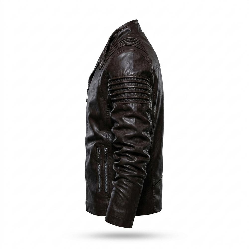 Allsaints Leather - Lubev | Quilted Lined Leather Jacket Men