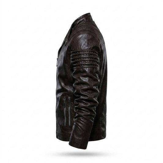 Allsaints Leather - Lubev | Quilted Lined Leather Jacket Men