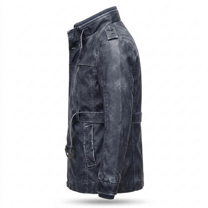 Allsaints Leather - Zetor | Lined Washed Leather Jacket Men